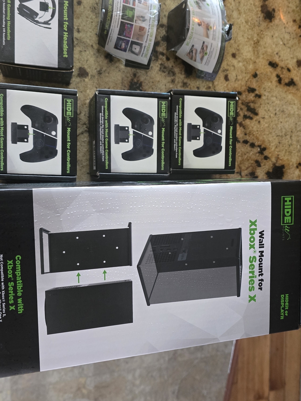 HIDEit Xbox Series X Wall Mount with Controller Mounts